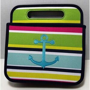 Thirty one Gifts Double Duty Caddy with Anchor Embroidery in Preppy Pop Print
